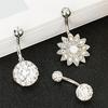 3Pcs/Set Stainless Steel  Opal Belly Button Rings Navel Piercing Jewelry