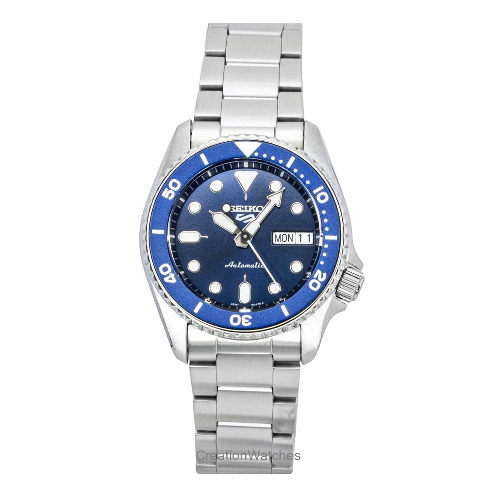 Seiko 5 Sports SKX Street Denim Stainless Steel Blue Dial Automatic SRPL77K1 100M Men's Watch