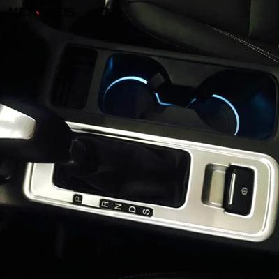 For Ford Kuga Escape 2017 2018  Matte Center Console Gear Shift Box Panel Cover Trim Water Cup Holder Interior Accessories