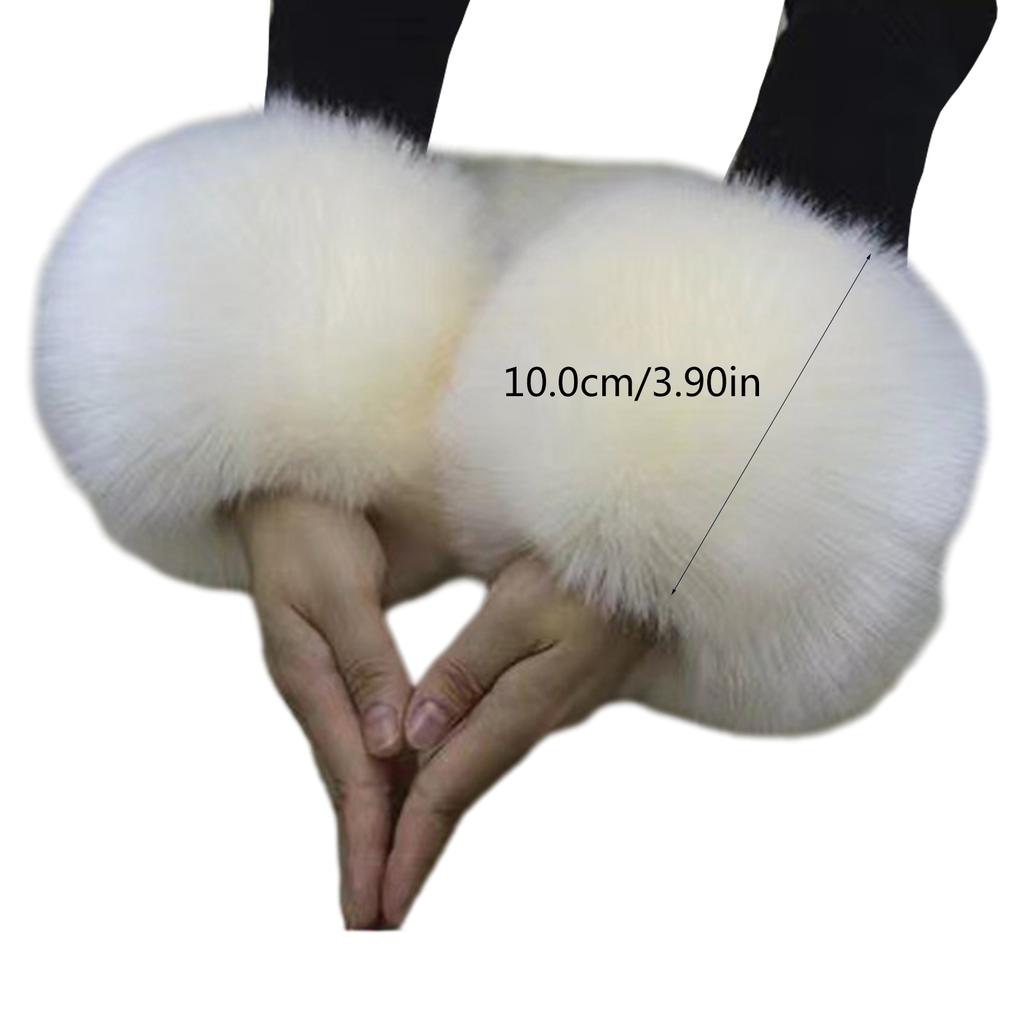 Winter Warm Women Arm Warmer Plush Wrist Cuffs Soft Elastic Wrist Slap On Cuffs Arm Warmer Plush Thicken Accessories