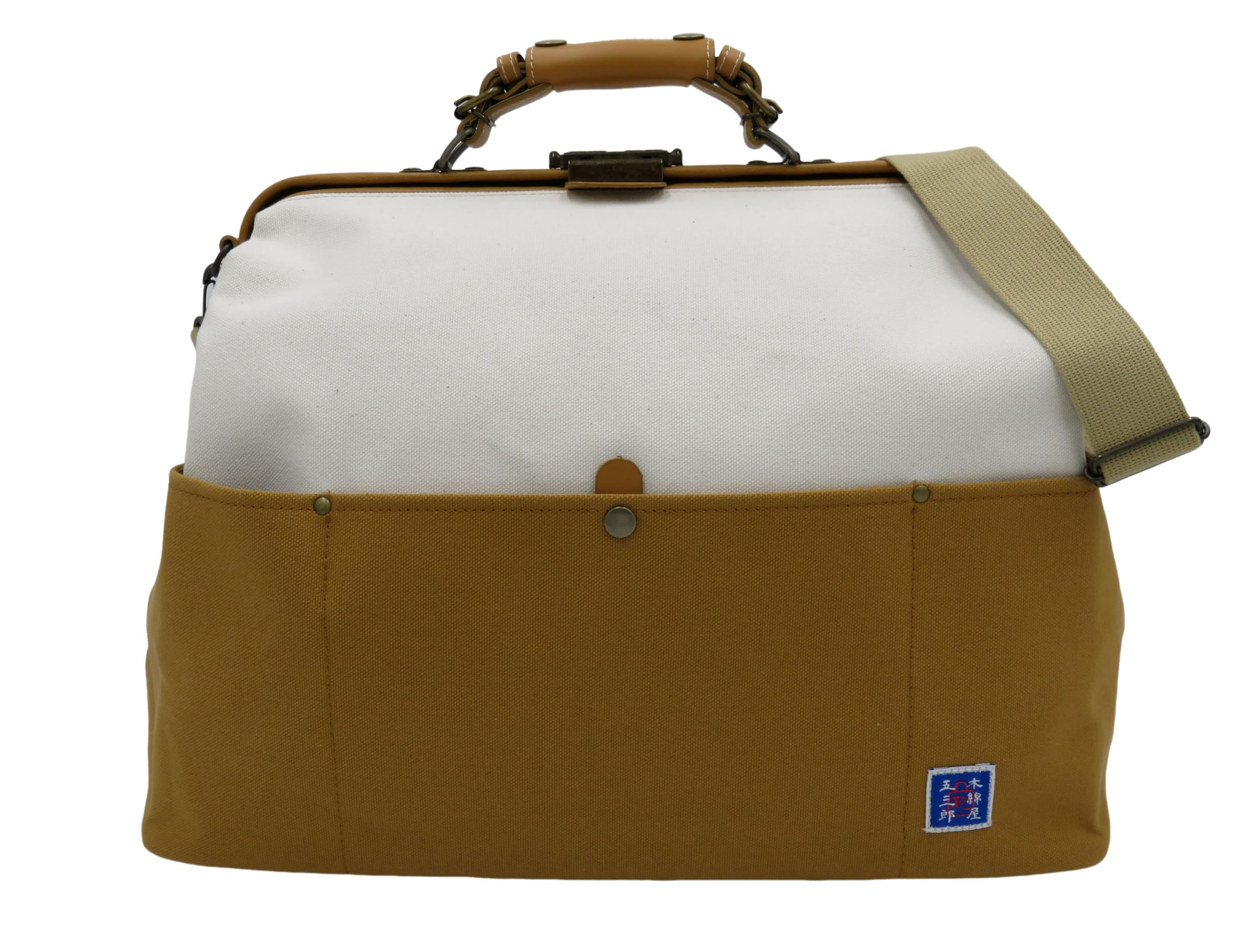 

Travel Momenya canvas dulles Boston mustard [Kiwada] bag, Gozaburo, bag, 0.81kg, гірчичний