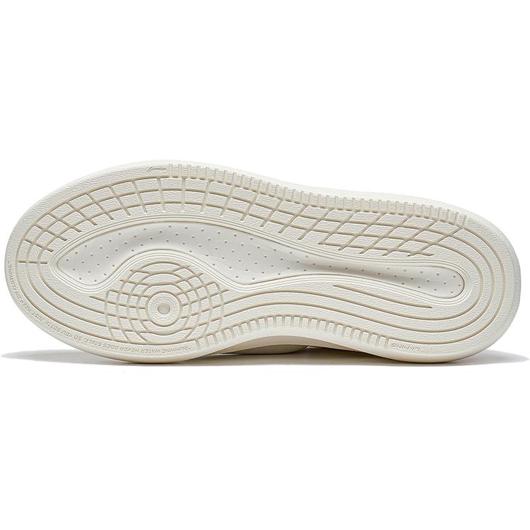 Li Ning Yun You C4D Leather Low Top Casual Shoes Women's Ecru AZGT090-4