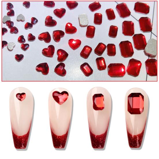 10Pcs Nail Ornament Eye-catching Vibrant Color 2 Styles Nail Rhinestone DIY Nail Making