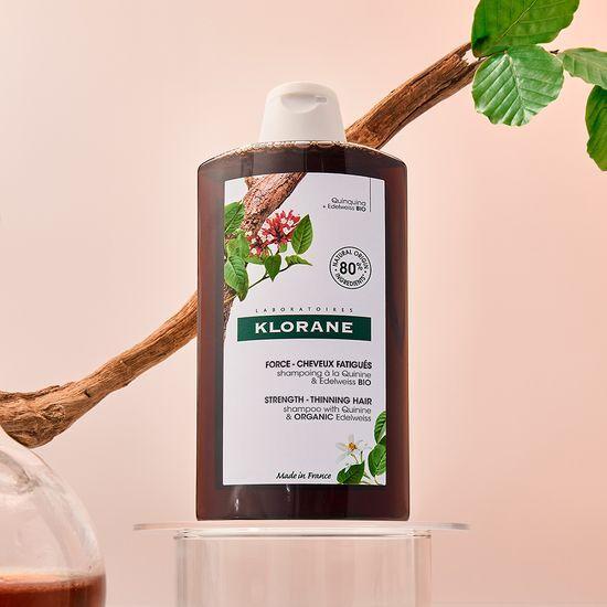 KLORANE Quinine Edelweiss Shampoo 400ml Promotion (+Susujin Pouch)