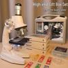 Professional-Grade HD Optical Microscope for Children's Science, Middle School Use; Detects Bacteria; Junior High Exam Model