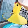 Children's Little Yellow Duck Umbrella Hat Raincoat for Boys and Girls