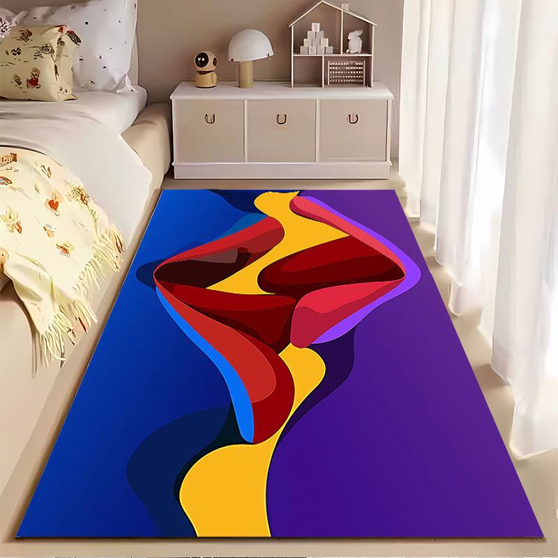 Abstract Colorful Wave Design suitable as a non-slip mat for the living room or bedroom sofa