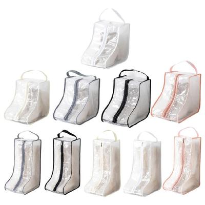Schuh-Staubschutz PVC-Netz Transparente Schuh- und Stiefel-Aufbewahrungstasche mit Reißverschlüssen Feuchtigkeitsgeschützter Schuhschutz