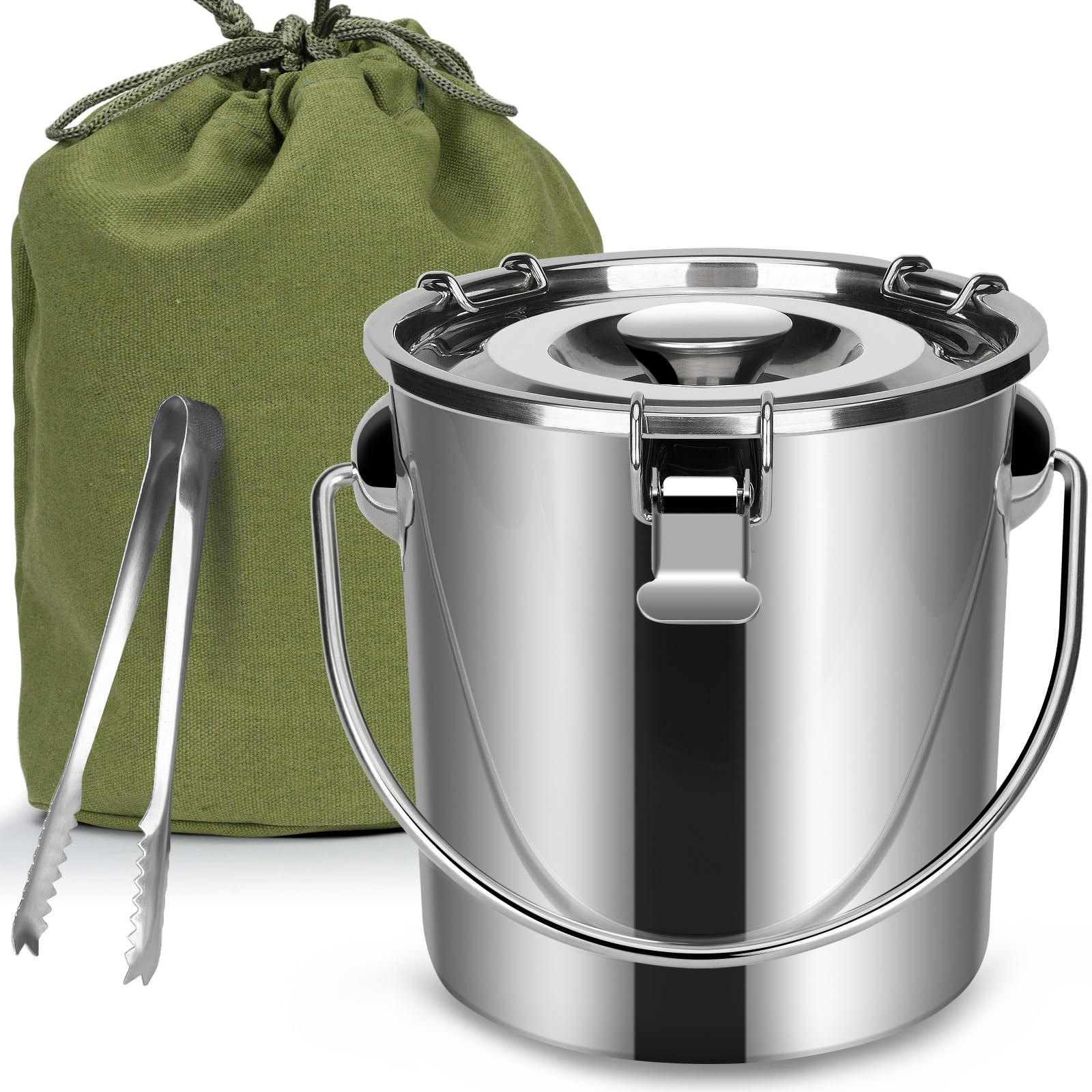 

ANZOBEN Stainless Steel Fire Extinguisher [2-Way Fire Extinguishing Method & Instant Fire Extinguishing] BBQ Fire Extinguisher, Bonfire, Firewood, Cha