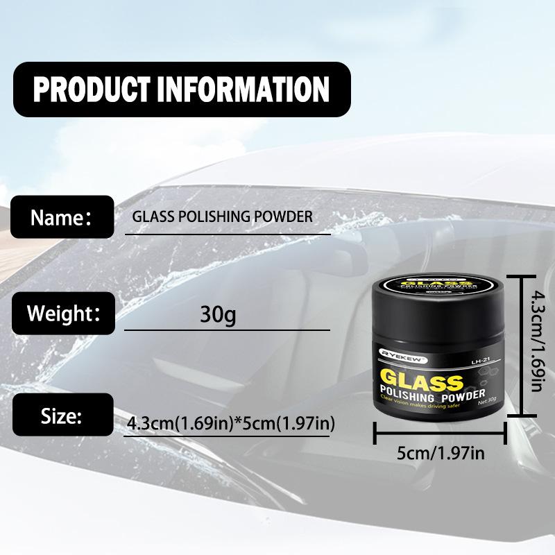 30g Car Glass Polishing Powder Car Glass Degreasing Film Repair Powder Auto Cars Trucks Glass Scratches Removal Powder