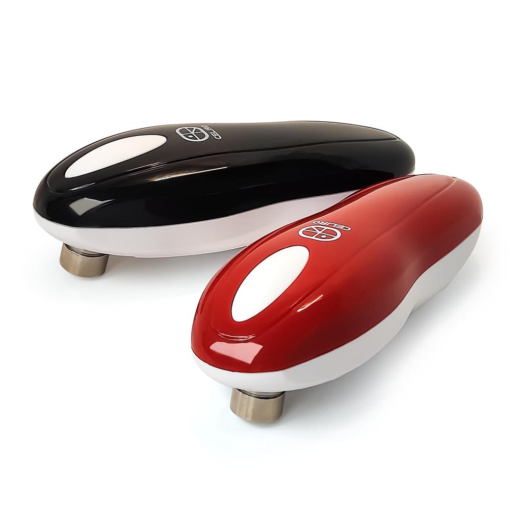 CELIRO A1 Electric Can Opener: One-touch Start/stop, Smooth Cutting Edge, Ergonomic, Compact, Cordless Design, Black.
