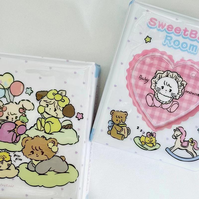 Double-Sided Storage 3 Inch Mini Binder Kpop Album Cute Mikko Name Card Book Photo Album With 20/18 Pockets Small Card Booklet