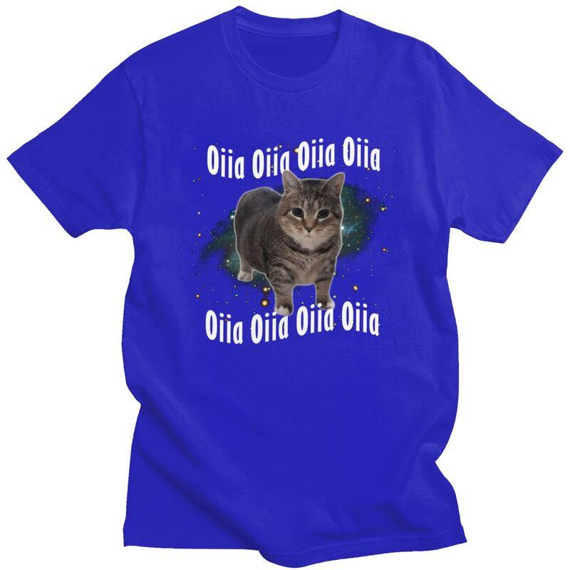 Oiia Oiia Cat Meme Cat TShirt 100 Cotton Tees Shirt Streetwear O Neck Tshirt Casual Short Sleeve Clothing Men Women Gift