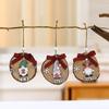 Wooden Christmas Bow Ornament: Raw Wood Pendant for Tree Decoration