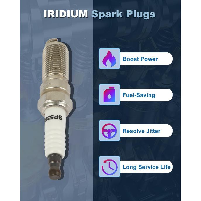 ECCPP Spark Plug Platinum Iridium Fit for Mazda for 6 2009-2012,for Mazda for CX- 2007-2012 Replacement for 5367 (6 Spark Plugs)