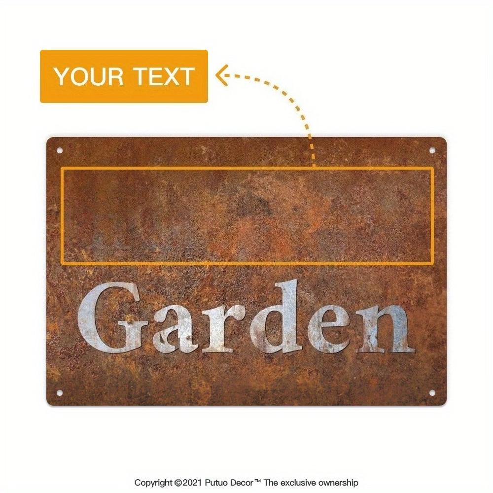 

pc Personalized Garden Sign Custom Name Retro Vintage Outdoor Decor Gift Ideas x Cm Aluminum For Patio 20x30cm（7.8x11.8inch）