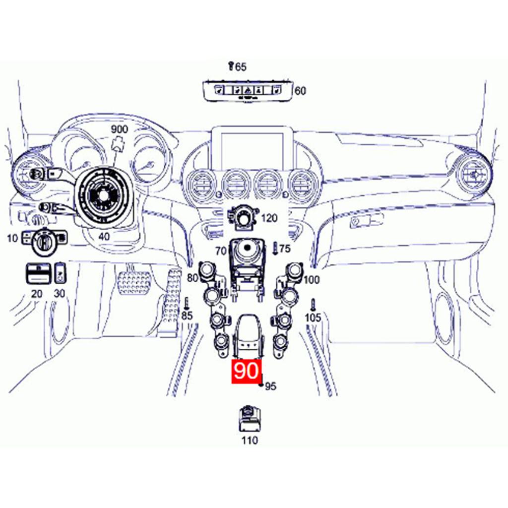 Multimedia Center Control Mouse Touchpad Cover for Benz W253 GLC-Class 2015-