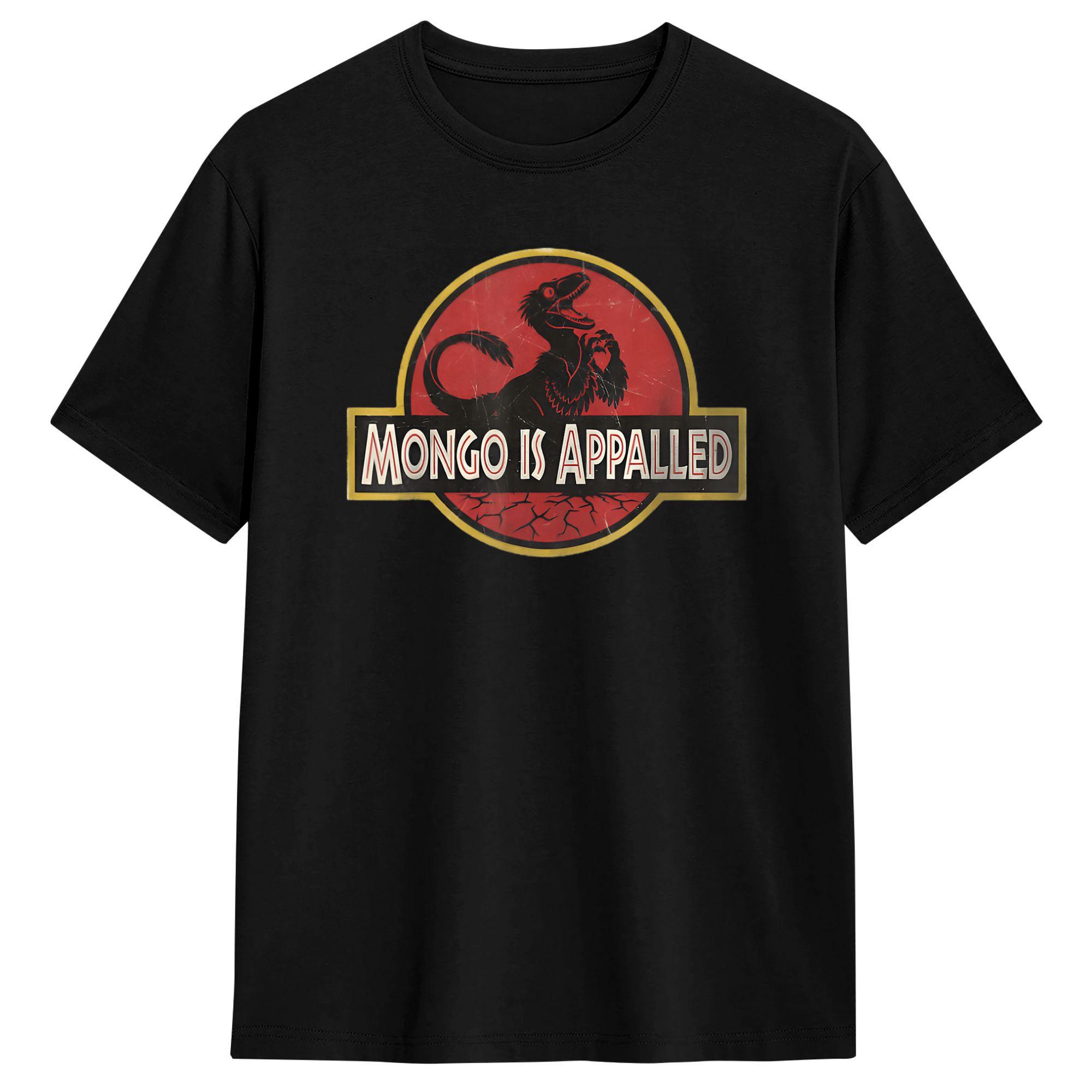 Retro Mongo is Appalled Princess Cat Riding Dinosaur TShirt Unisex Novelty Cotton Tees Round Collar Short Sleeve T Shirt Plus Size S