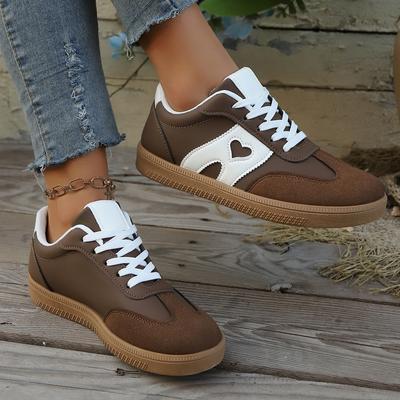 Fashion Women Tennis Sneakers Flats Ladies Fashion Mixed Colors Lace-up Vulcanized Shoes Spring Autumn Woman Outdoor Trainers Footwear