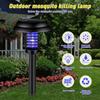4Pcs Solar Bug Zapper Waterproof Mosquito Killer and Lighting Repellent Lamp for Indoor Outdoor Use Garden Patio Purple and White Light(Plastic,Black)