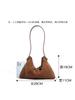 New Matte Suede Retro Niche Design Handbag with Simple and Versatile Leather Shoulder and Armpit Bag