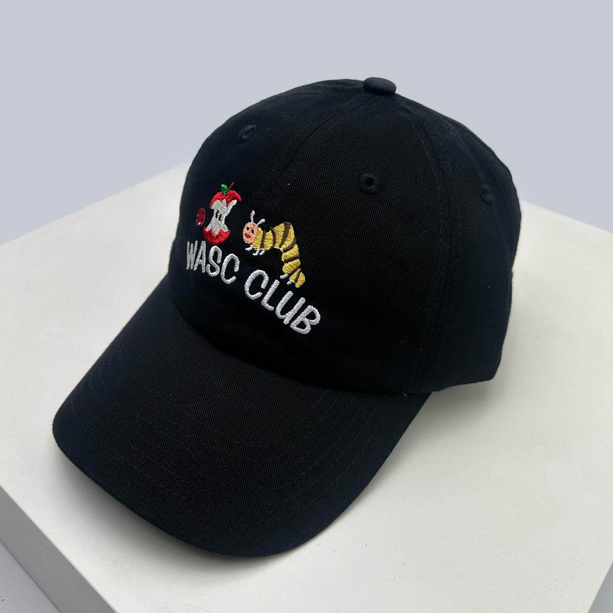 

New Men Women Korean Apple Caterpillar Letter Embroidery Baseball Hats Sunshade Cartoon Versatile Simple Peaked Caps Fashion Ins 52-60cm