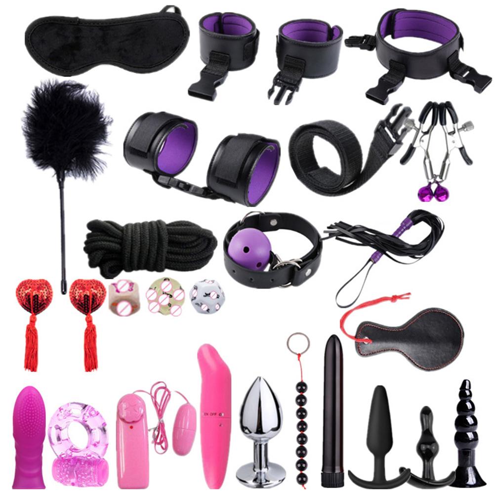 26 ks Sex Set Hračka PU Kůže Svázaný Vázací Set SM Set pro Páry Dospělí Sexy Oblek pro Páry