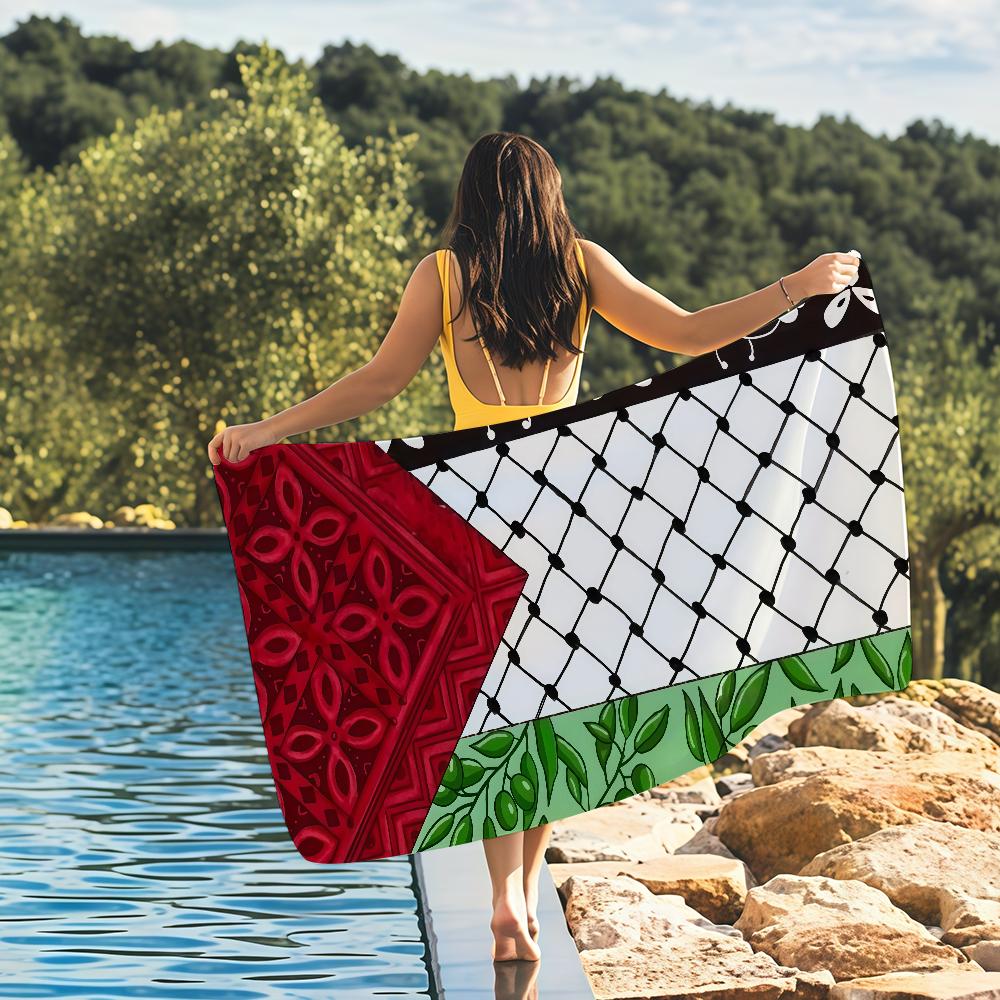 Palestinská kufiya Ručník Rychleschnoucí Plážové ručníky Jsou Vhodné Pro Bazény Kempování Jógu A Posilovnu