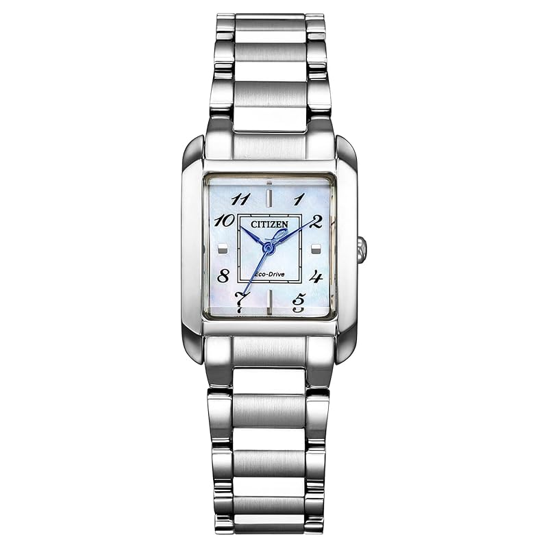 

[Citizen] watch eco drive waterproof white pearl oyster SQUARE Collection silver EW5600-87D ladies