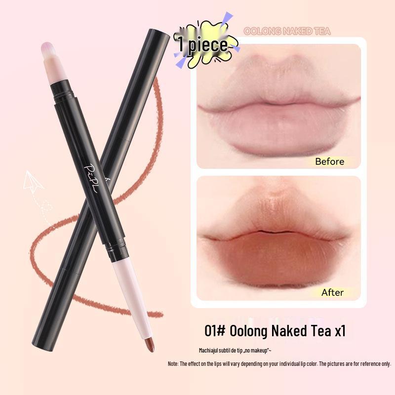 PIPL Matte Double-Ended Lip Liner and Plumping Lipstick Pen