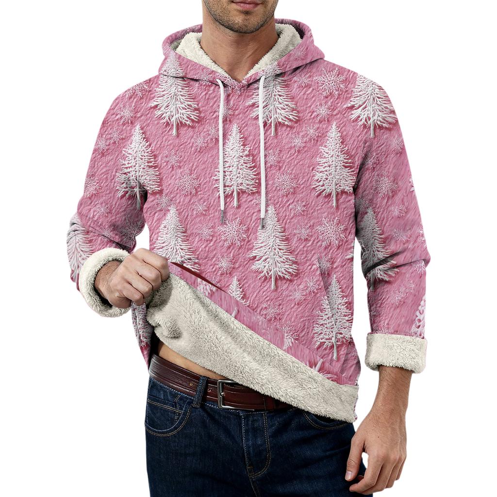 Men's Casual Long-Sleeve Fleece Hoodie With Pockets