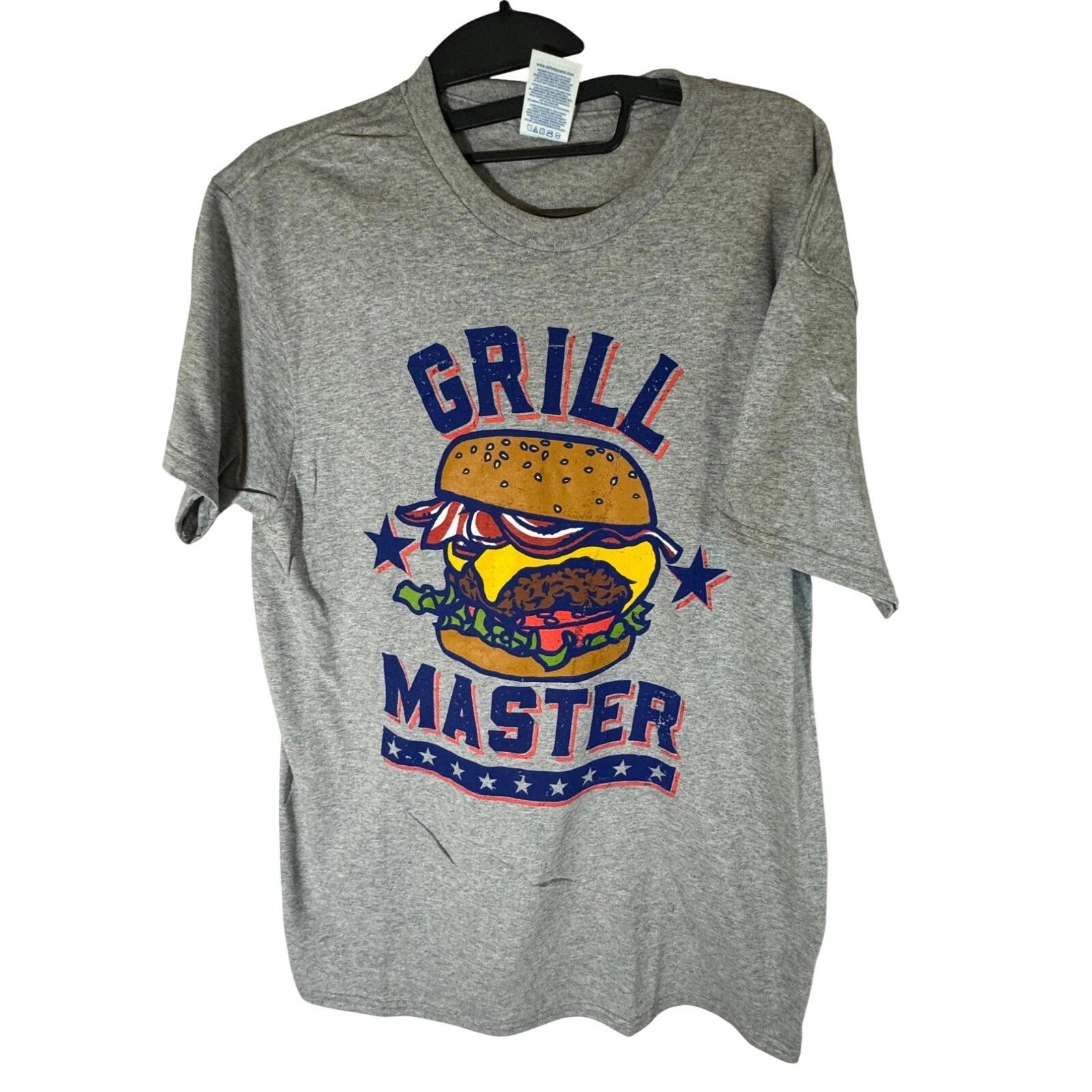 

Delta Pro Weight Grill Master Burger Graphic T Shirt Mens Medium Gray NEW L