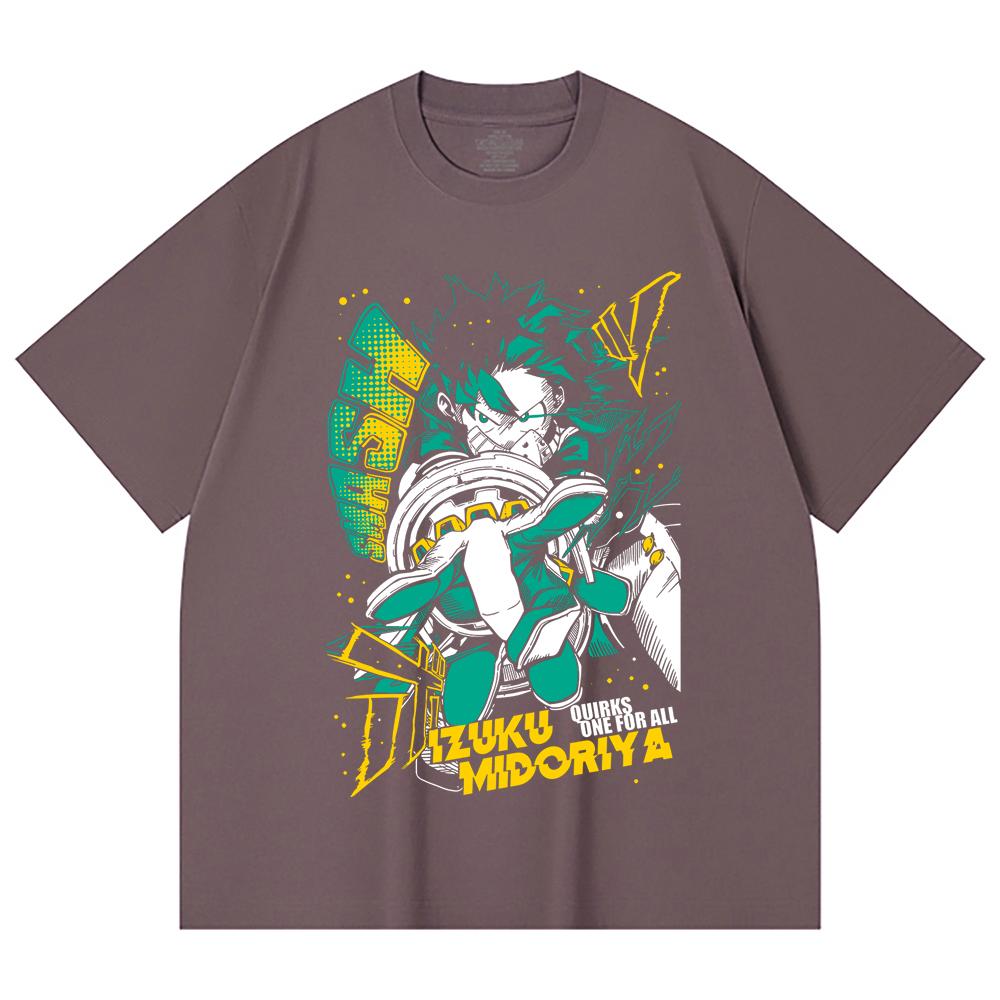 230 Gsm 100% Cotton My Hero Academia V2 Deku Print Unisex Heavy Cotton T Shirt