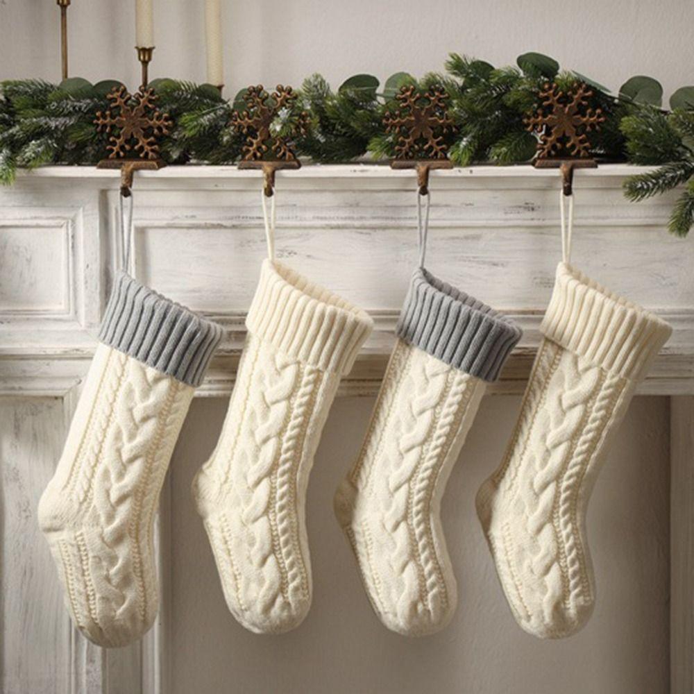 Santa Claus Christmas Gift Bag Winter Christmas Tree Decor Plus Christmas Stocking Sack  Home