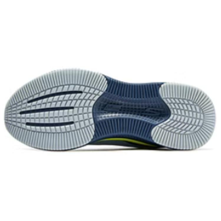 Skechers Men Gray Blue Low Top Casual Running Shoes Lightweight Elastic Breathable Support Cushion Anti Roll 220851-GYNV