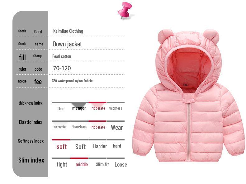 Warme Katoenen Jas voor Herfst en Winter voor Peuters en Baby's
