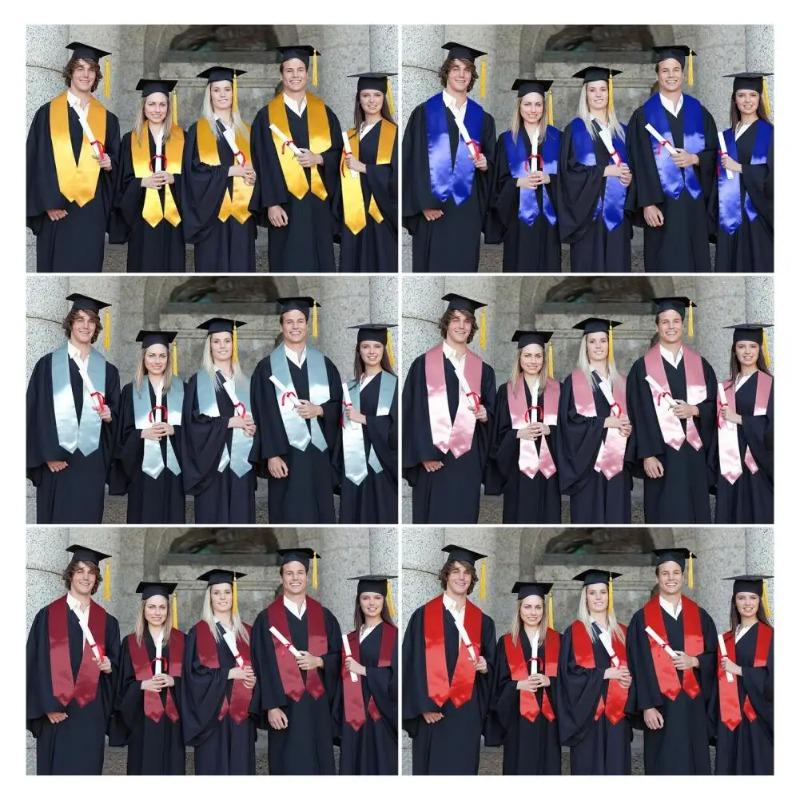 Graduation Durable Unisex Adult Graduation Stole 72 Inch Plain Academic Sash for Class of 2026 Event Accessories Ceremony Attire