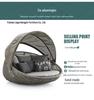 Round Rattan Outdoor Sofa Bed for Patio, Terrace, or Poolside Lounge
