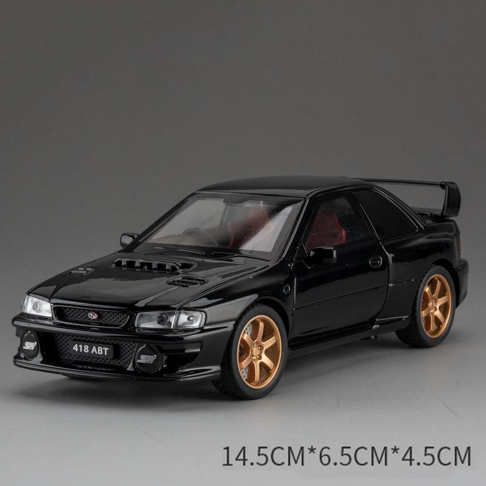 1:32 Scale Subaru Impreza STI Alloy Car Toy Model Doors Opened Shock Absorption Vehicle Models Sound Light Gifts for Children