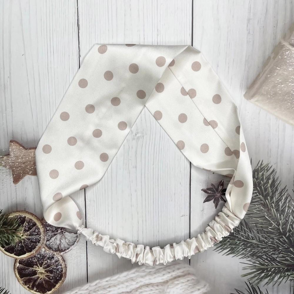 Polka Dot Hair Tie Elastic Workout Head Bands Retro Headband Hair Accessories