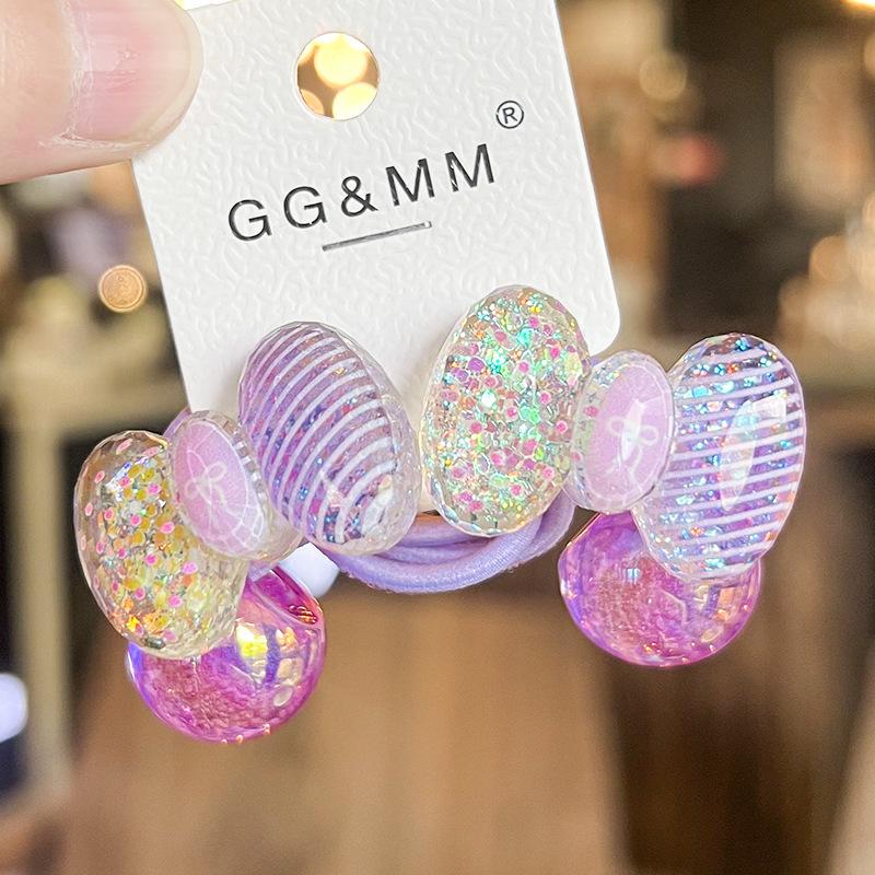 

2 шт. Новые милые светящиеся заколки для волос принцессы-пузыря, детские эластичные резинки для волос, детские резинки для волос, аксессуары для волос для девочек