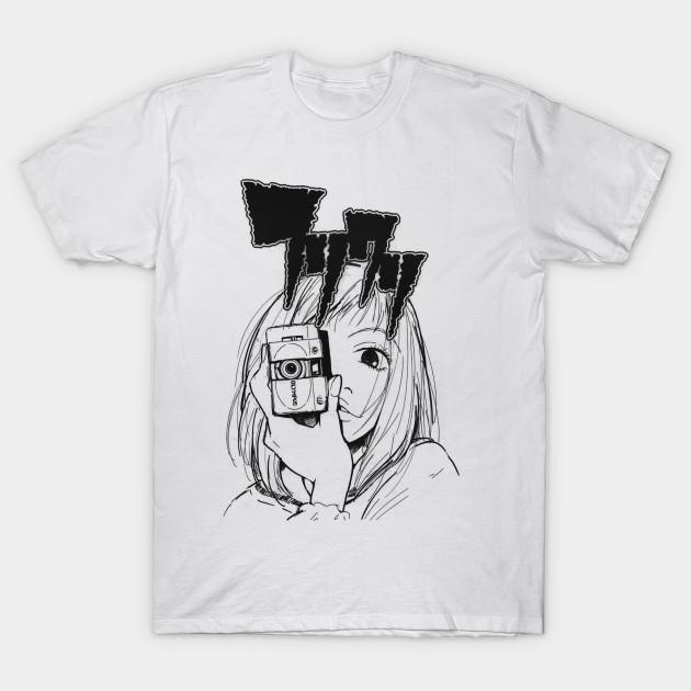 

Men Black Print T-shirt Mamimi Photographer No-Cut Transfer Paper Print Cotton Tshirt L білий