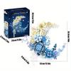 934PCS Eternal Moon Flower Building Blocks Wall Hanging Home Decoration Bouquet Model Bricks Kids DIY Toys Holiday Gifts