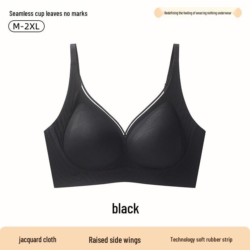 Seamless Pull-On Women's Underwear: Anti-Sagging, Side Support for Underarm Fat, Breathable, Comfortable, Adjustable, Jelly Soft Support Bra.