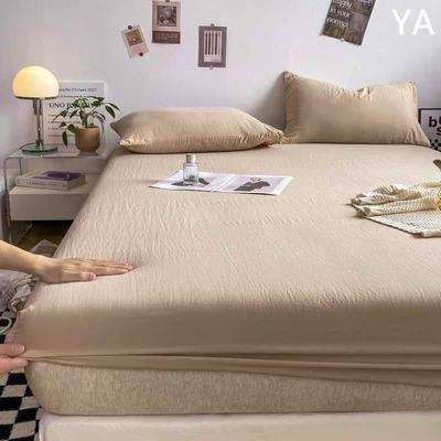 New Solid Color Washed Cotton Mattress, Mattress Cover Single Piece All-inclusive Bed Sheet, Four Seasons Simmons Mattress Protective Cover