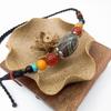Tibetan Ethnic Three-Eyed Dzi Clavicle Necklace - Unisex Spring/Summer Accessory