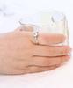 AAA Cubic Zirconia Channel setting Stainless Steel Wedding Rings for women Jewelry Accessories Ring