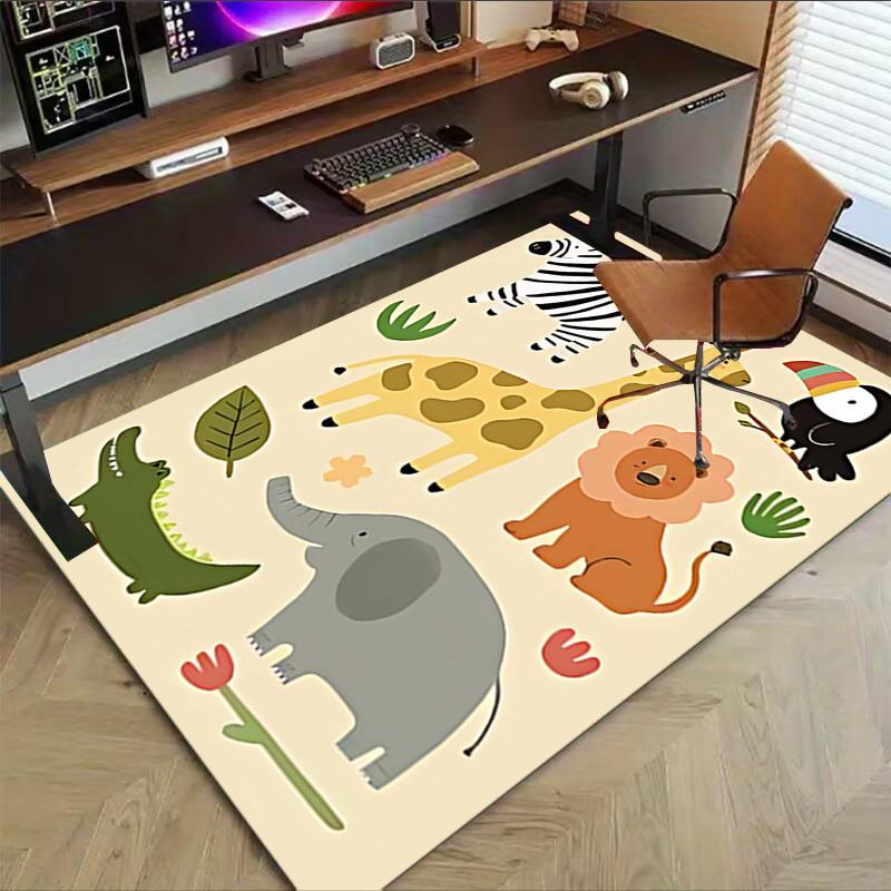 1PC jungle animals Anti-slip carpet, suitable for Office, bedroomand playrooms. It can also be used as a sofa footrest cover-W81