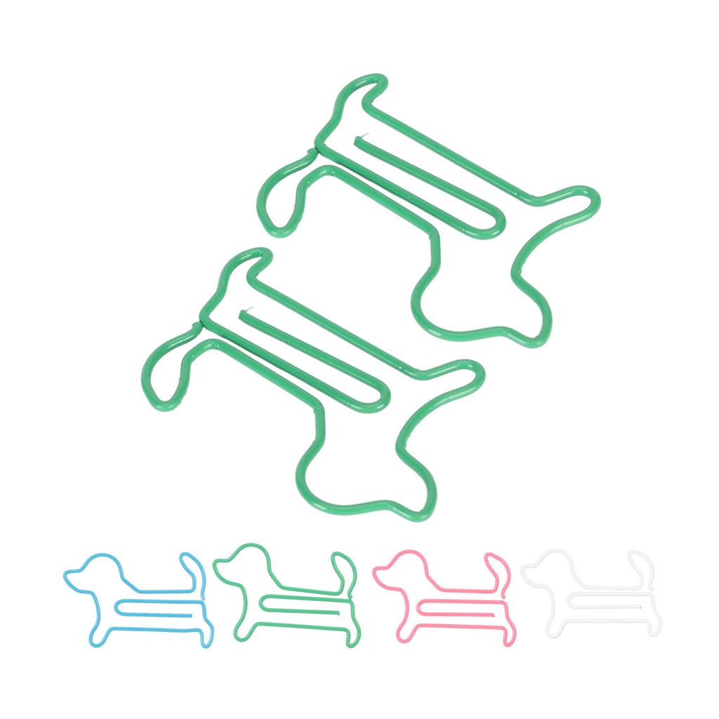 100pcs Dog Shaped Paper Clips Slip Resistance Exquisite Cute Paper Clips for School Office