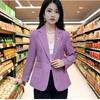 Frühling Sommer Mode Damen Blazer Lässige Bürojacke Oberbekleidung Mantel